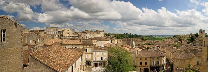 Panorama sur Saint-Émilion, en Gironde
